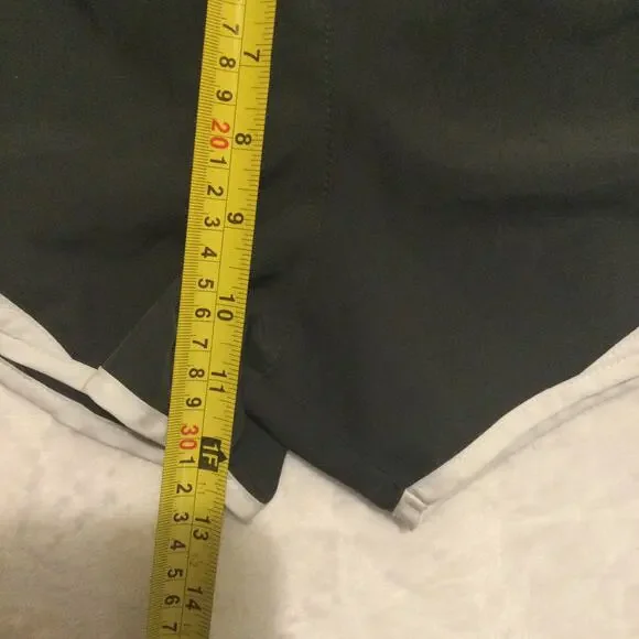 Nike Dri Fit Running Shorts Women S White/Grey Brief-Lined Mesh Sides - Picture 6 of 7